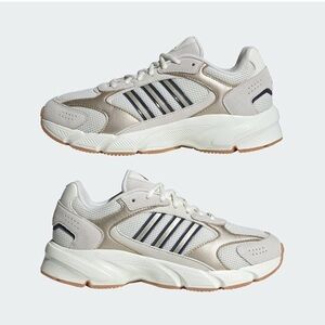 adidas Women's Crazychaos 2000 Sneaker Off White Metallic Gold Gray Size 10